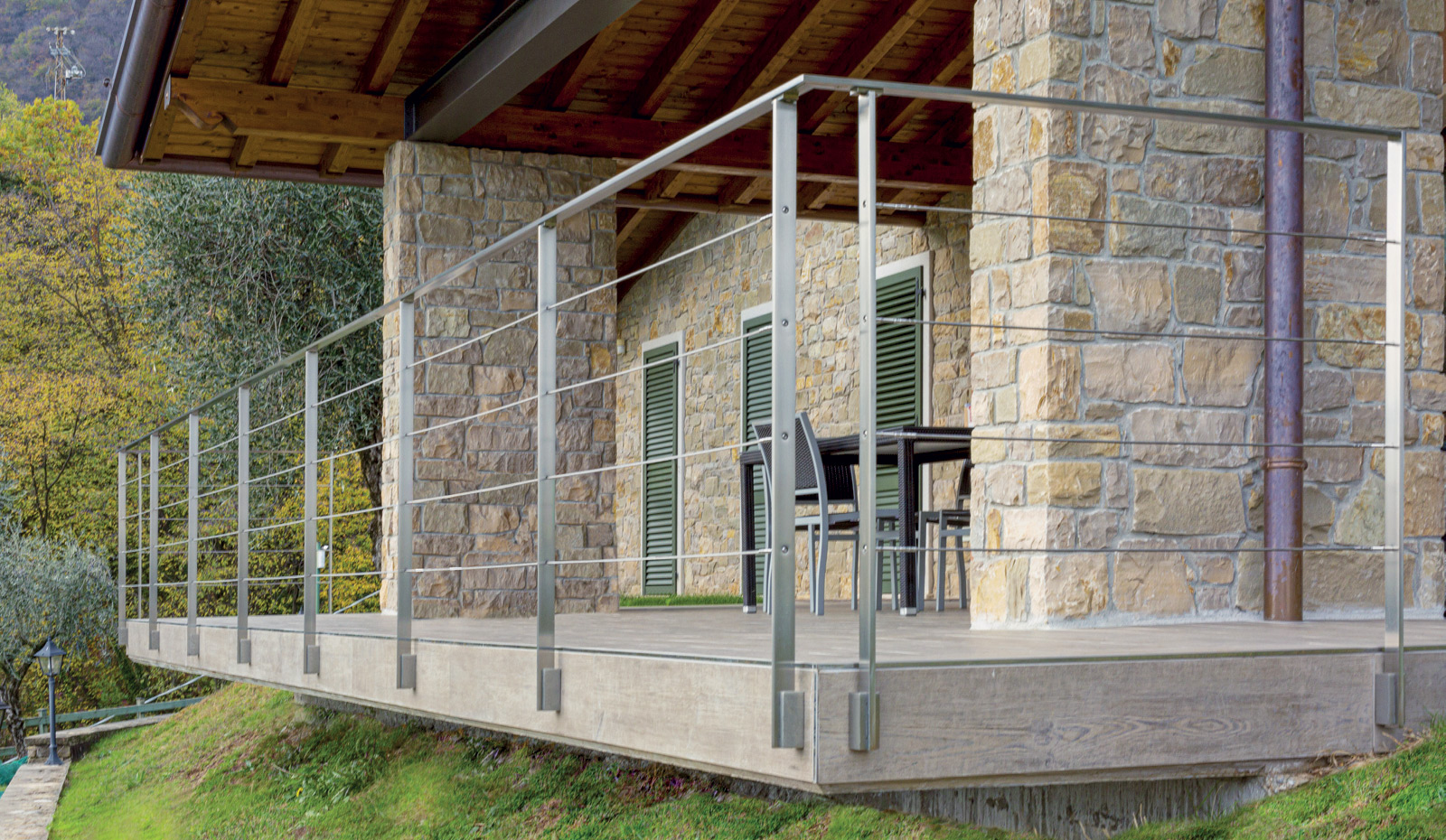 SIENA - Stainless Steel Railing with 40x12 mm Flat Baluster